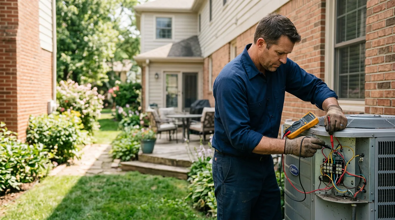 HVAC technician working near Corning, NY